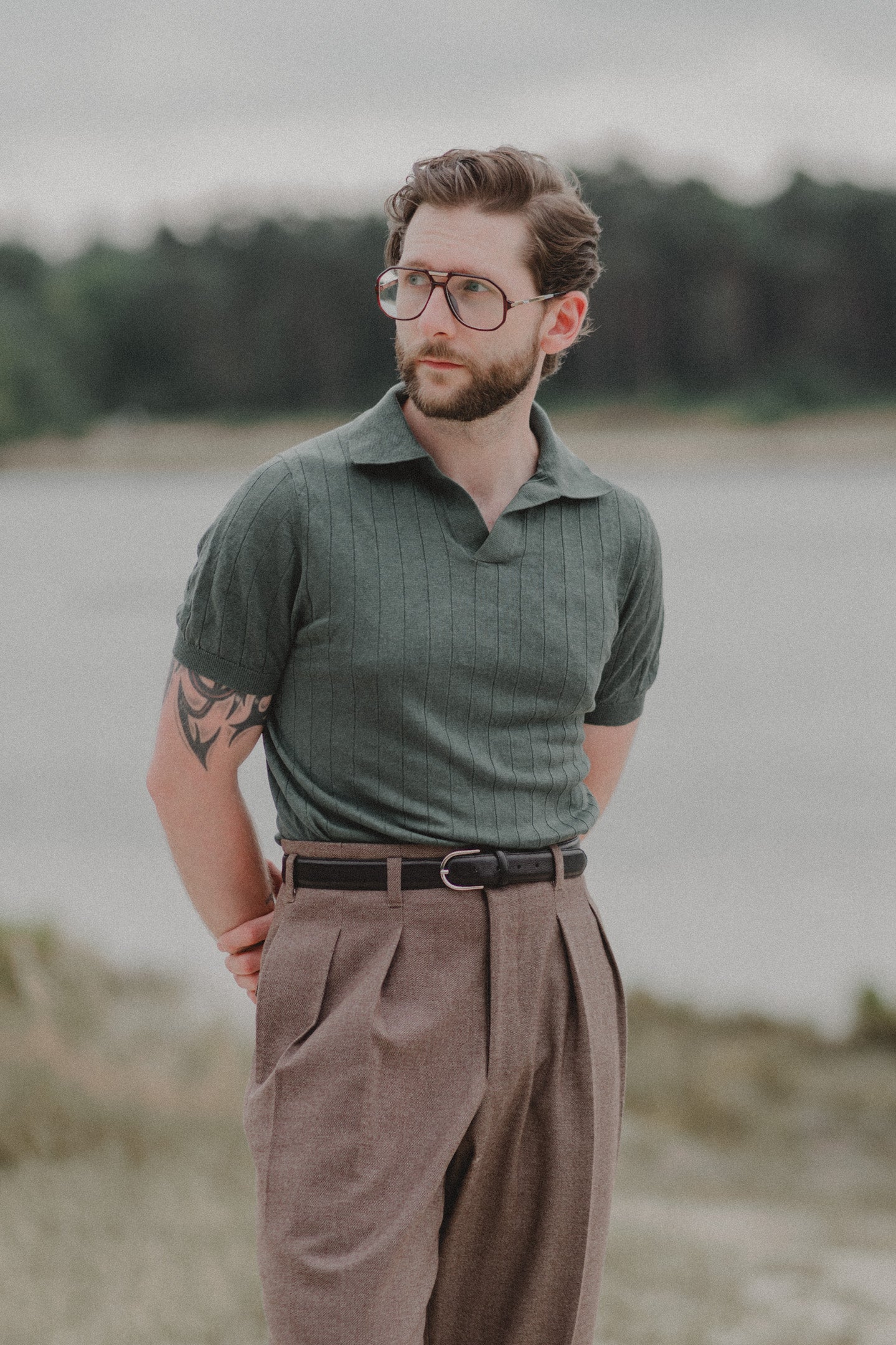 Poloshirt Leinen