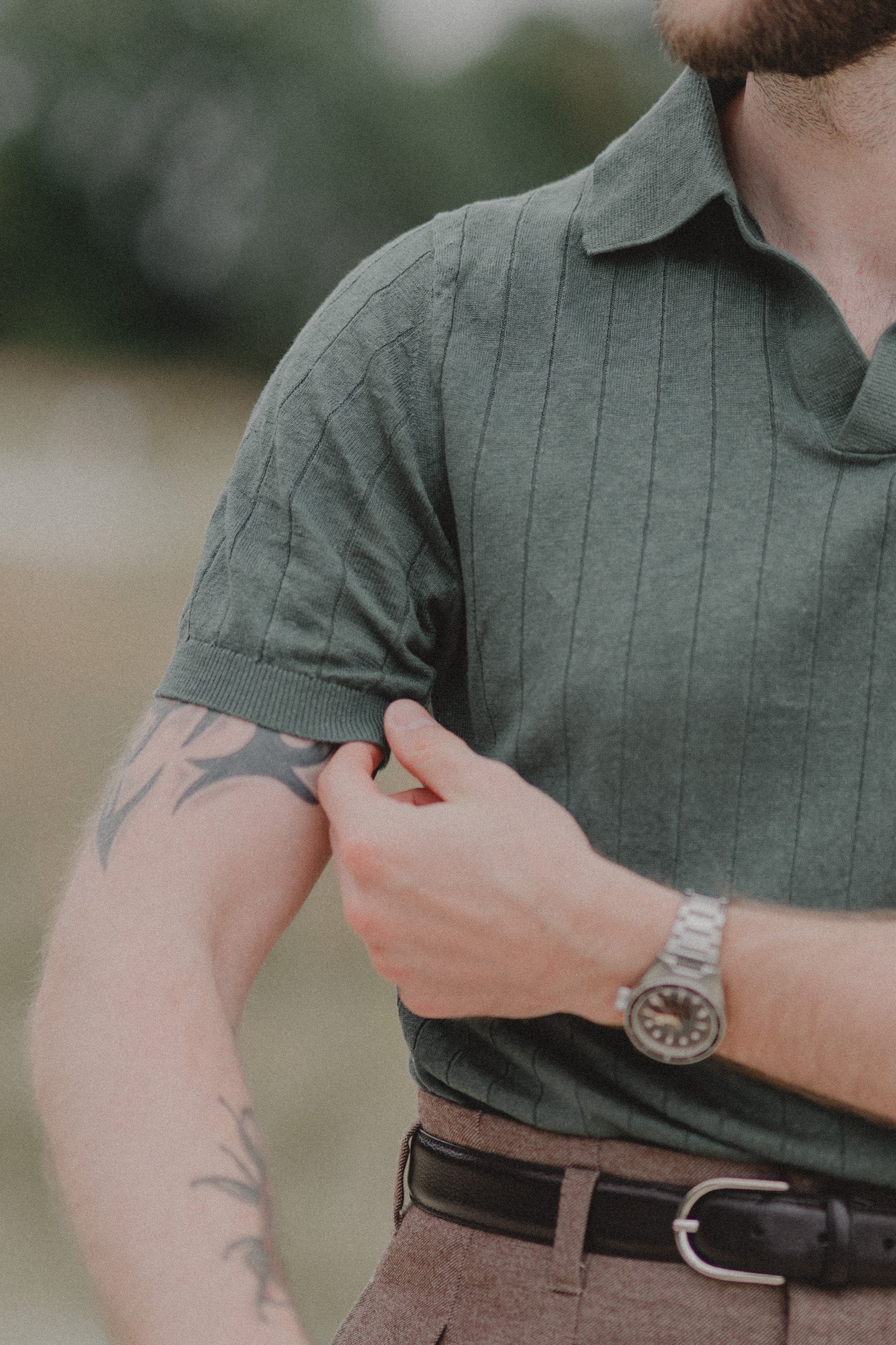 Poloshirt Leinen