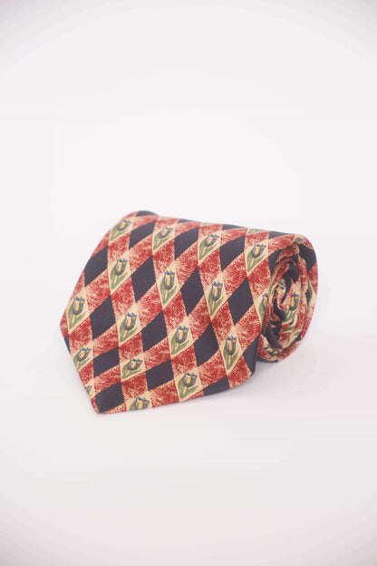 Kuratierte Vintage Krawatten – Tier- & Naturmotiven in Grau- und Grüntönen