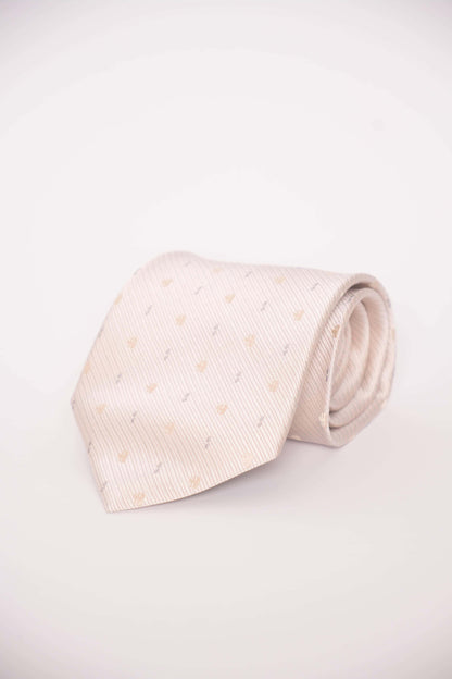 Kuratierte Vintage Krawatten – in Braun & Ecru sowie Blau strukturiert