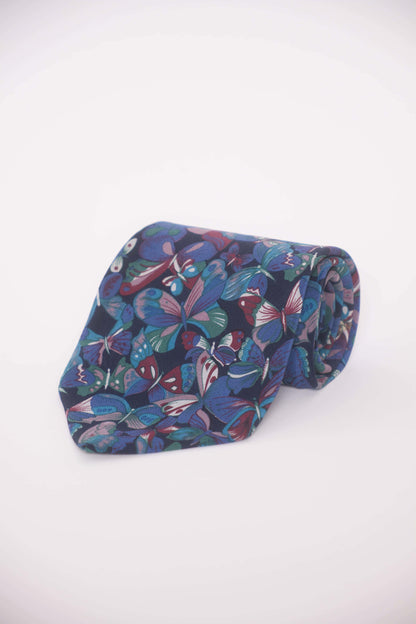 Kuratierte Vintage Krawatten – Tier- & Naturmotiven in Grau- und Grüntönen