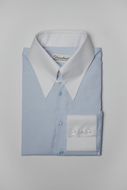 Unifarbenes Spearpoint Collar Hemd