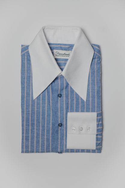 Unifarbenes Spearpoint Collar Hemd