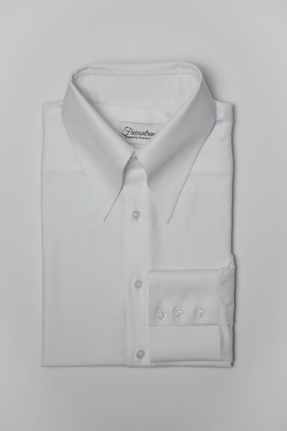 Unifarbenes Spearpoint Collar Hemd